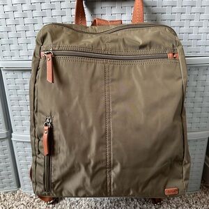 The Sak esperato nylon backpack olive green and brown